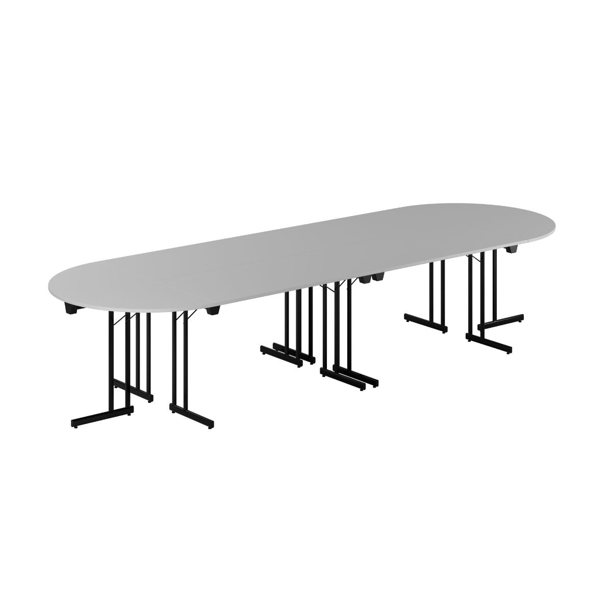 Produktbillede af Konferencebord 360x120cm Sammenklappeligt bord Grå-sort på tilbud