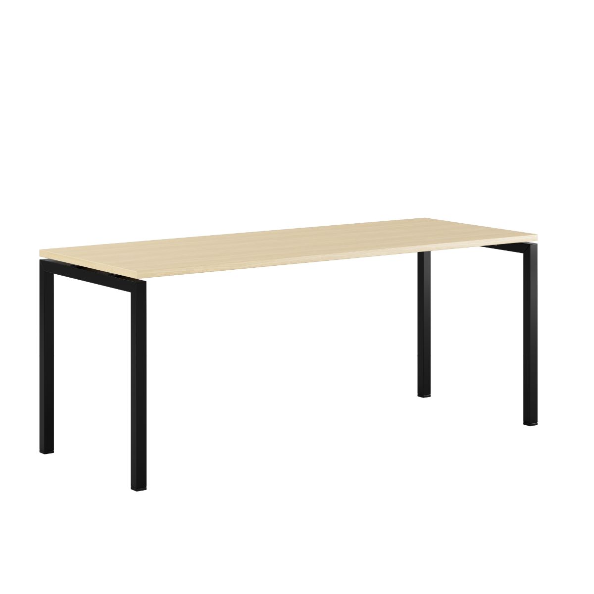 Produktbillede af Luna U Bord 180x70cm Birk-sort på tilbud