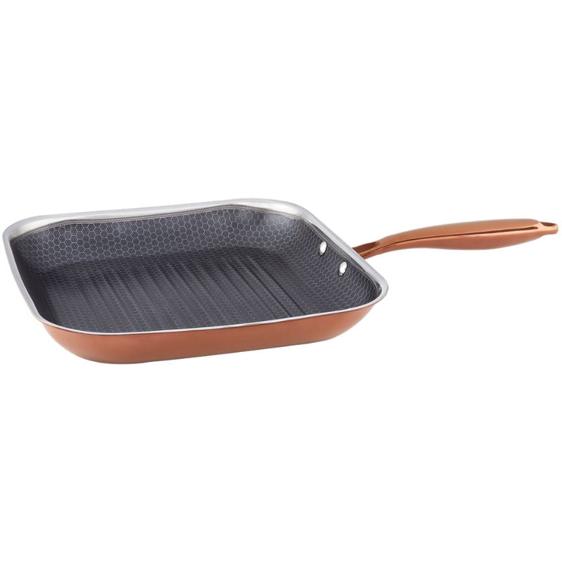 Produktbillede af Haws Santo Grillpande 28 Cm Med Hybridbelægning Rose Gold på tilbud – premium kvalitet og detaljer
