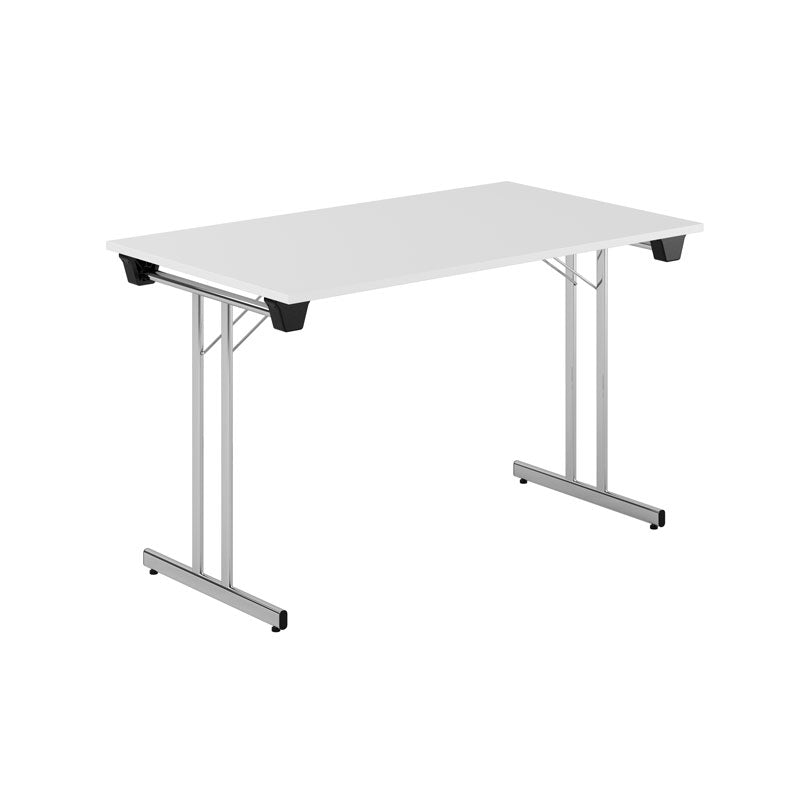 Produktbillede af Dinner Style 120x70cm Sammenklappeligt bord Hvid-krom på tilbud