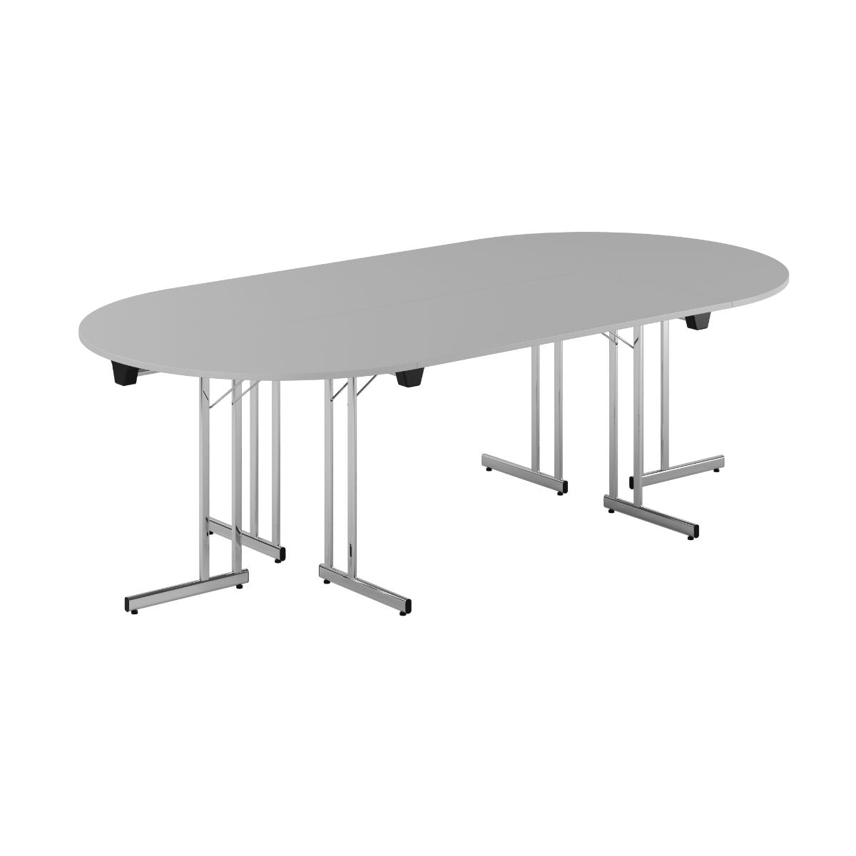 Produktbillede af Konferencebord 240x120cm Sammenklappeligt bord Grå-krom på tilbud