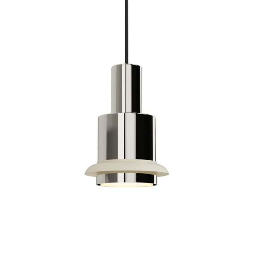 Produktbillede af Chaumont Ø19 pendel Chrome/hvid DCW éditions i premium kvalitet