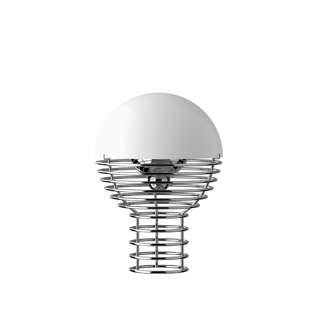 Produktbillede af Wire Portable Bordlampe Hvid Verpan i premium kvalitet
