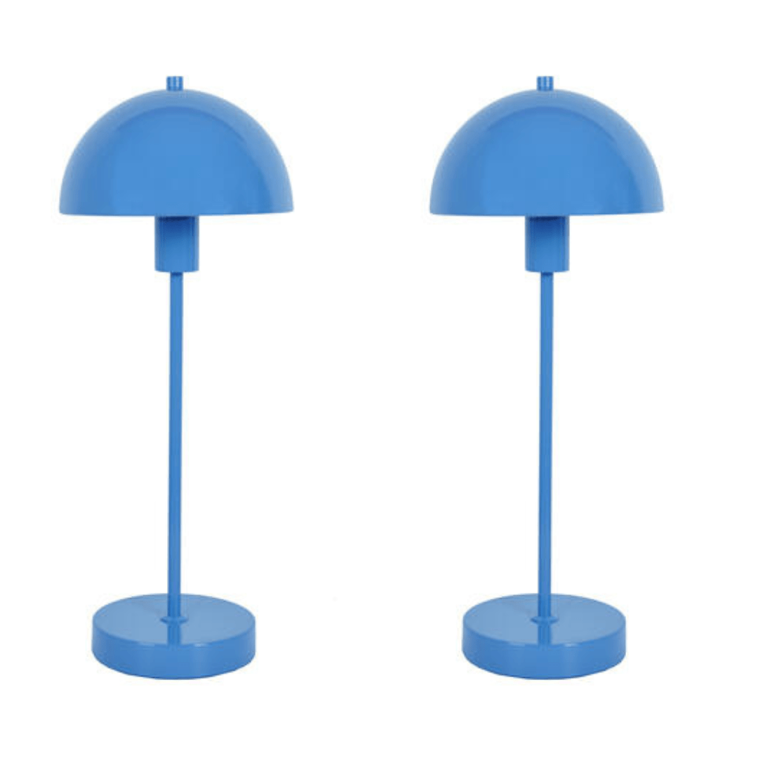 Produktbillede af Vienda 2 stk Lyseblå Bordlampe Herstal i premium kvalitet