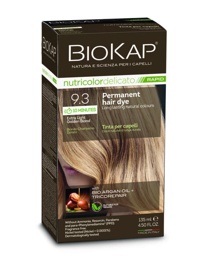 Se Biokap® NutricolorDelicato Permanent Hårfarve Ekstra Light Golden Blond 9,3 ❤ Kæmpe udvalg i Blandet ❤ Hurtig levering: 1 - 2 Hverdage samt billig fragt - Varenummer: HG-86554 og barcode / Ean: '8030243020055 på lager - Udsalg på OUTLET Spar op til 53% - Over 454 kendte mærker på udsalg