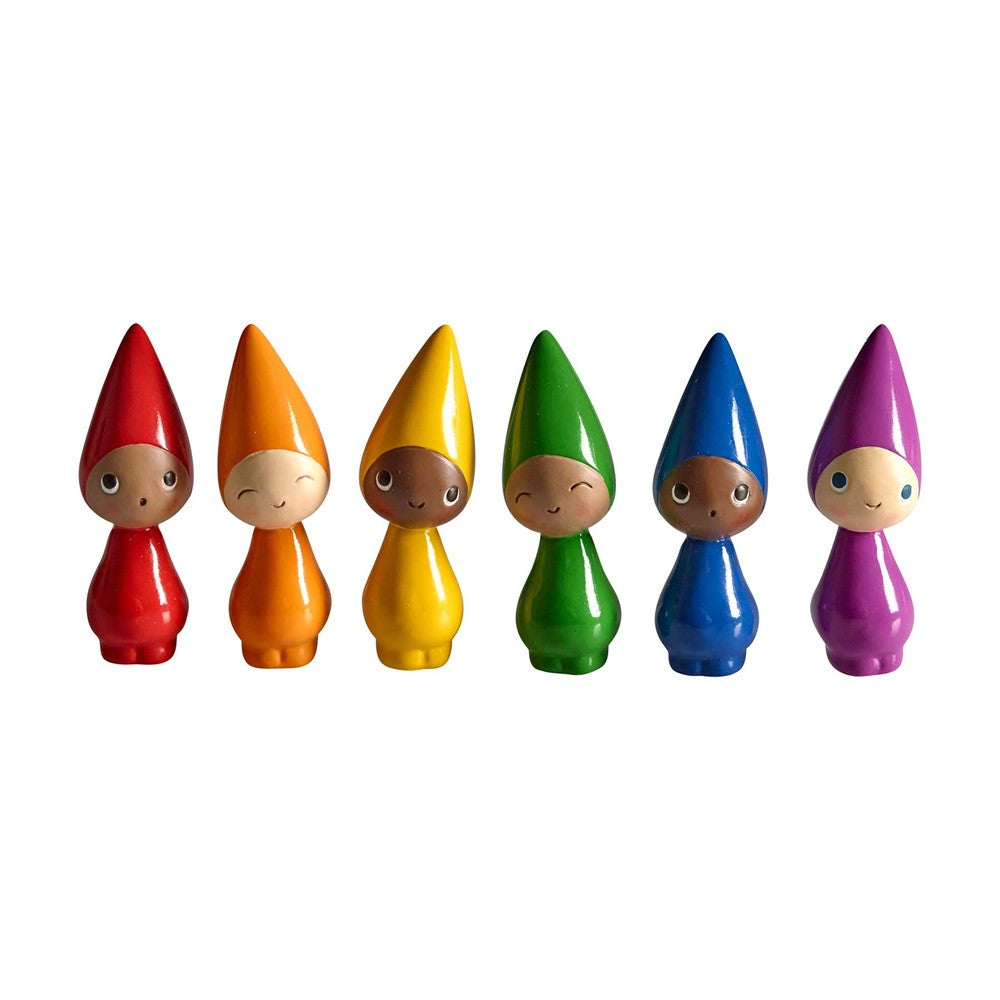 Produktbillede af Nääsgränsgården Peggy rainbow 6-stk H 6cm i premium kvalitet