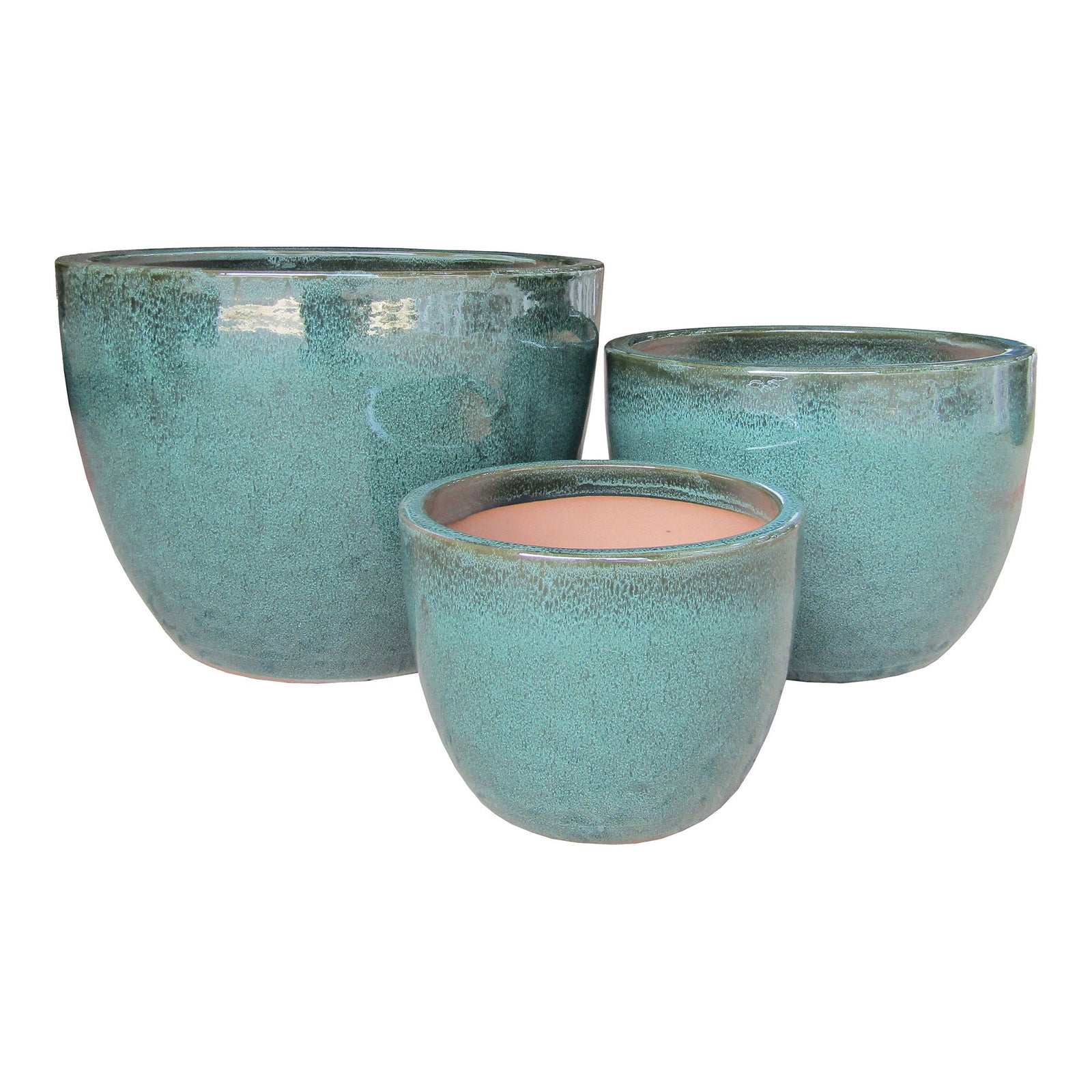 Produktbillede af HOUSE NORDIC  Krukke fiberclay grøn sæt af 3 i premium kvalitet