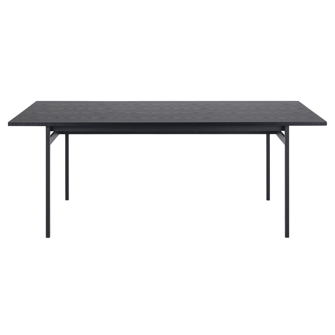 ACT NORDIC Angus spisebord sort melamin ask og sort metal 200x90