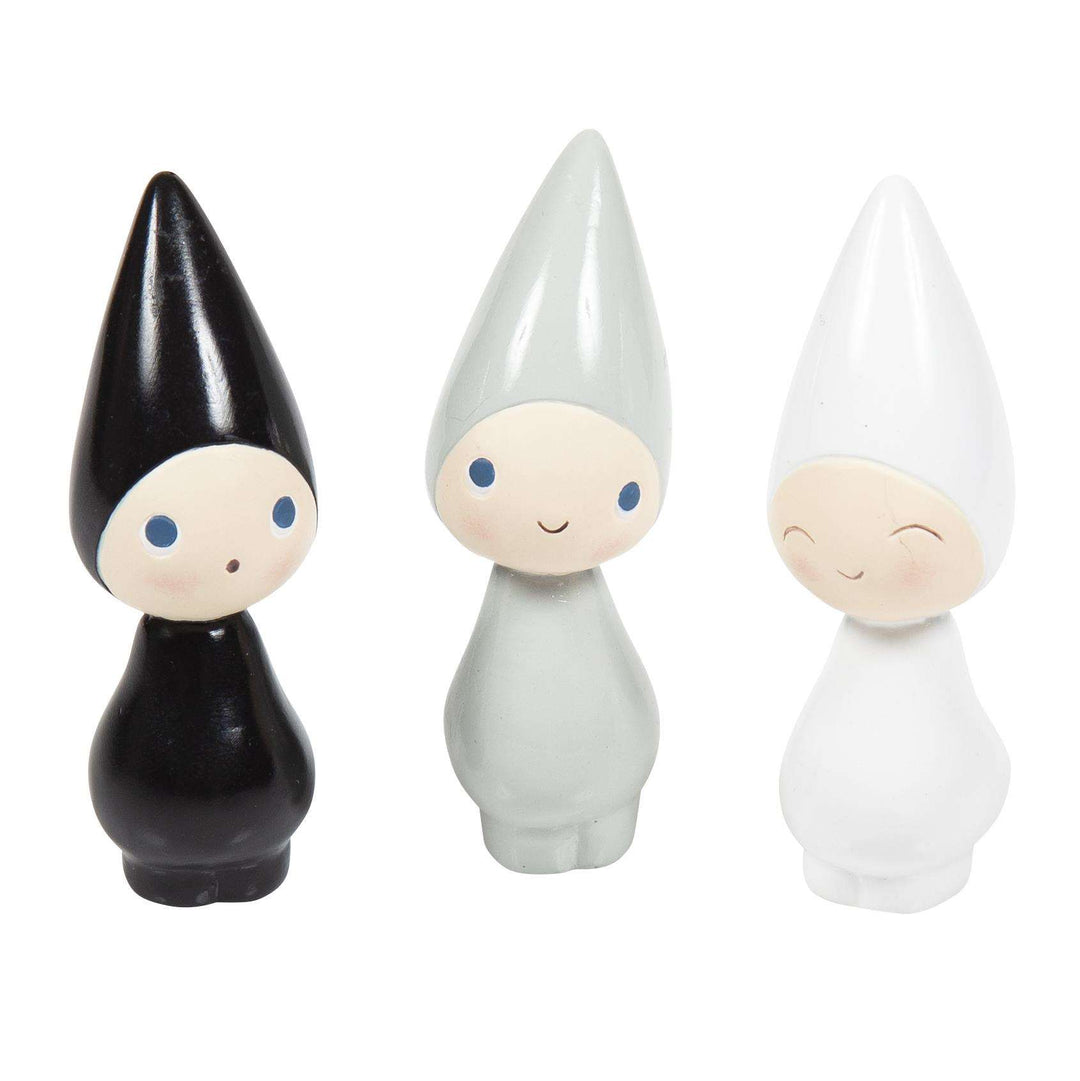 Produktbillede af Nääsgränsgården Peggy black/white/grey 3 stk H 6cm i premium kvalitet