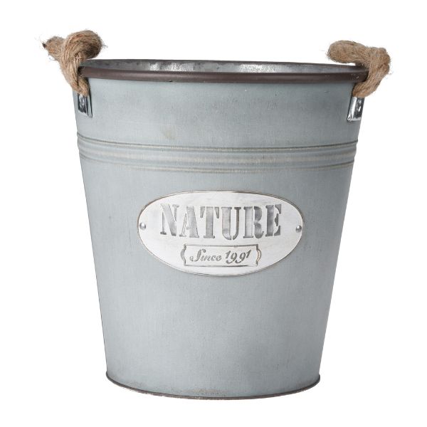 Produktbillede af Plantepotte i Zink Ø 26 x 26 Cm på tilbud – premium kvalitet og detaljer