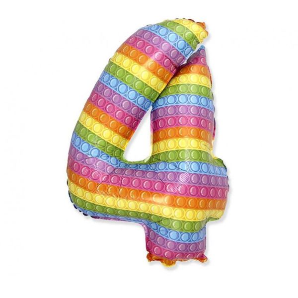 Produktbillede af Folieballon Fx Nummer 4 Pop It 69 Cm på tilbud i brug