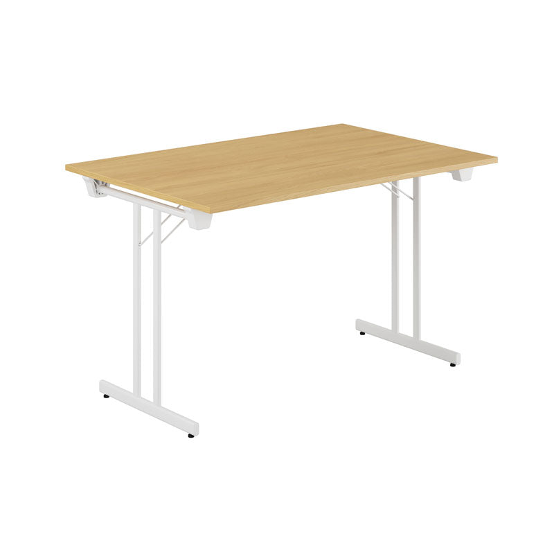 Produktbillede af Dinner Style 120x80cm Sammenklappeligt bord Eg-hvid på tilbud