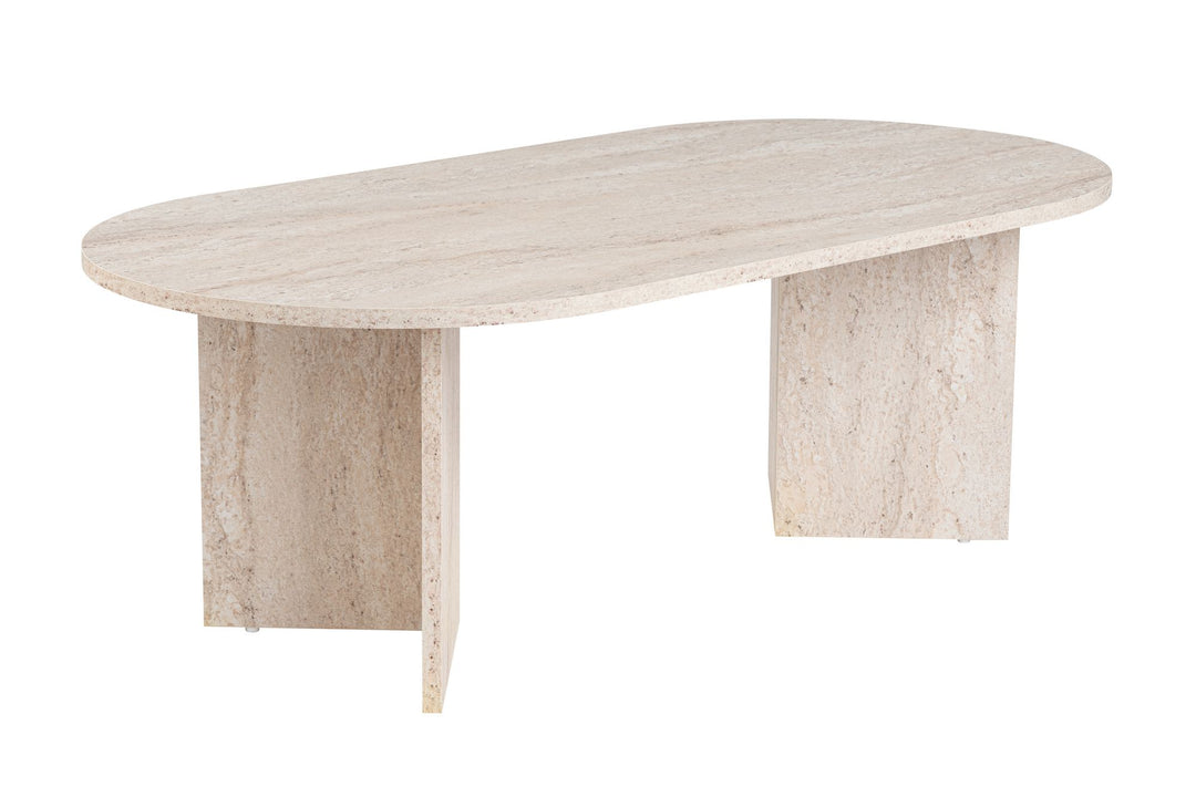 NORDVÄRK Sable sofabord oval ru travertin melamin 119x60
