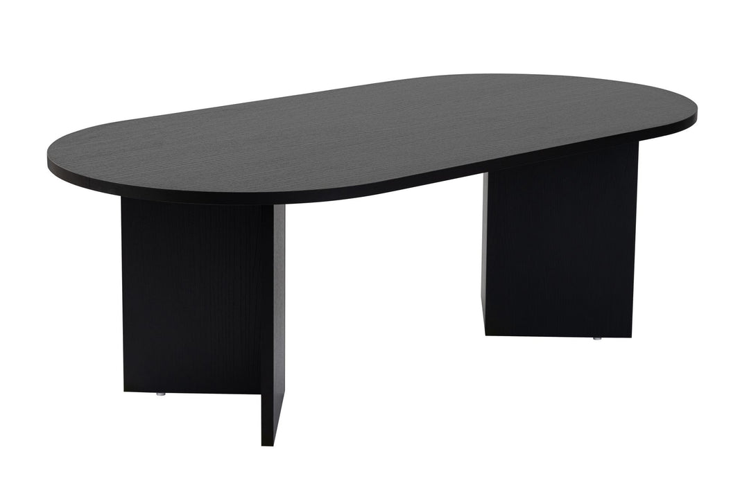 NORDVÄRK Sable sofabord oval sort træ melamin 119x60