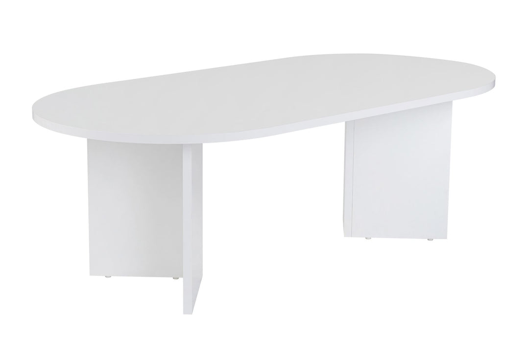 NORDVÄRK Sable sofabord oval hvid melamin 119x60