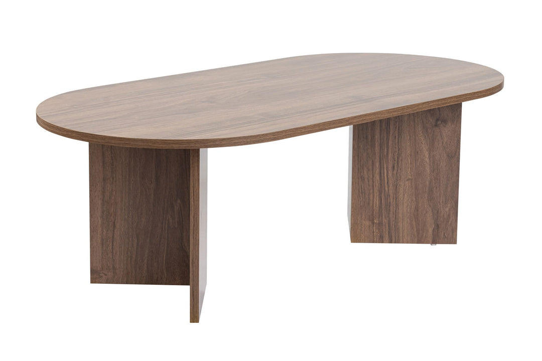 NORDVÄRK Sable sofabord oval valnødfarvet melamin 119x60