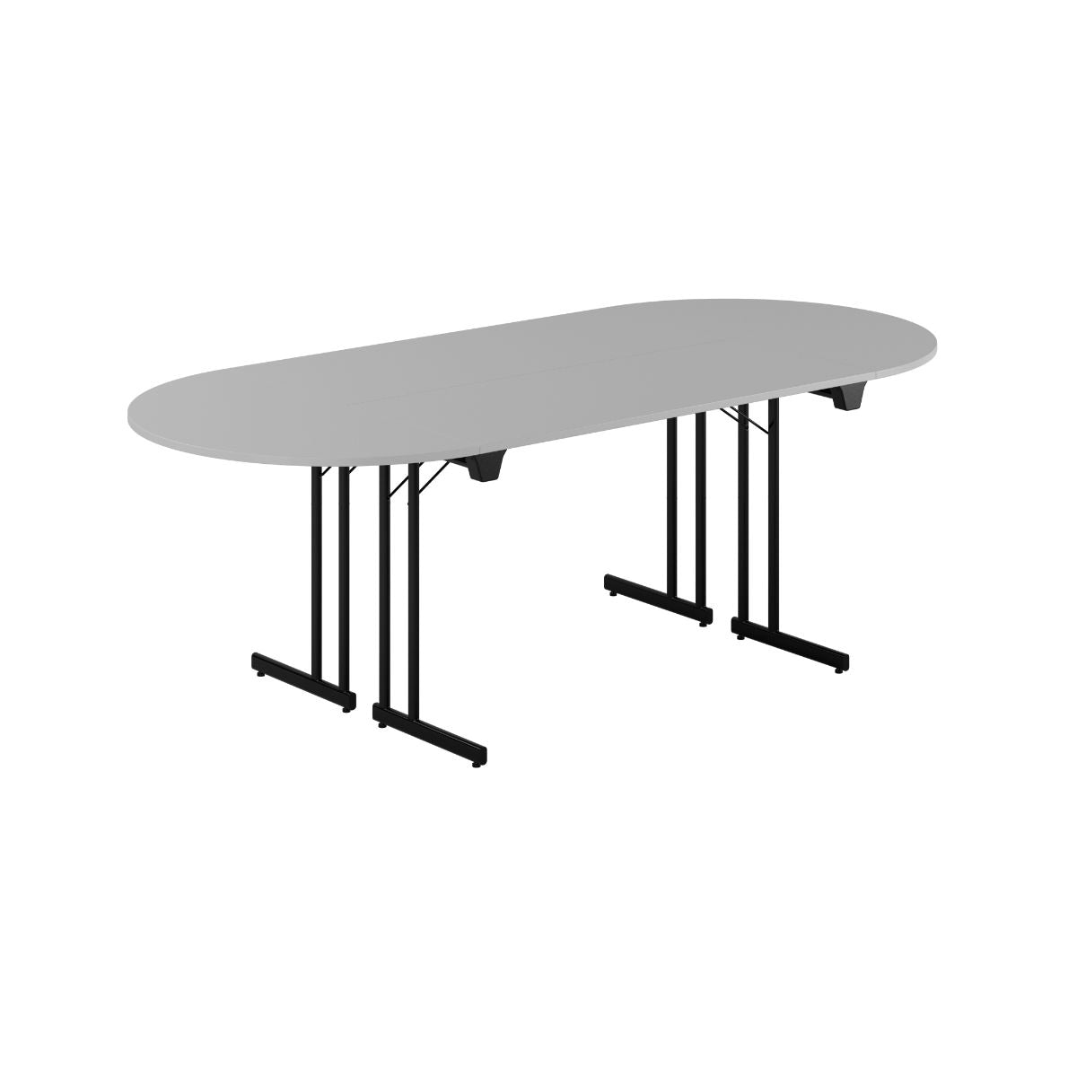 Produktbillede af Konferencebord 220x100cm Sammenklappeligt bord Grå-sort på tilbud