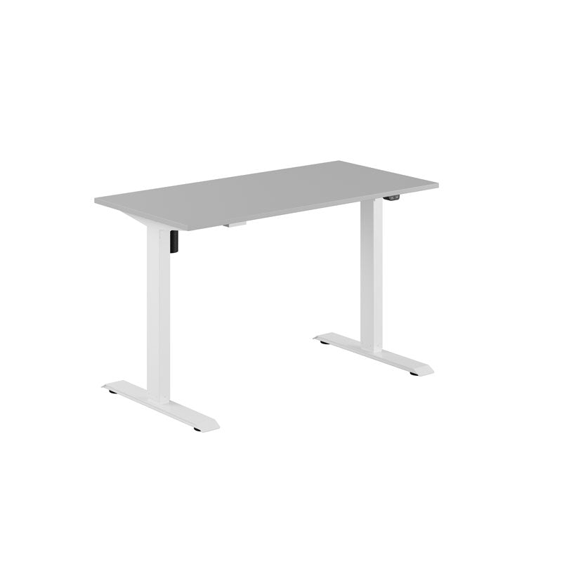 Produktbillede af EASY Hæve/Sænkebord m/1 motor 120x60cm Grå-hvid på tilbud