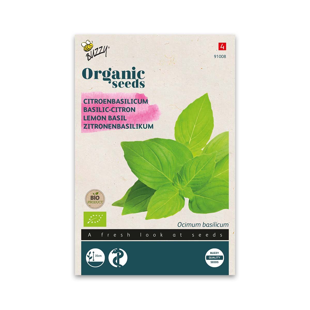 Produktbillede af Økologisk Citron Basilikum frø på tilbud i høj kvalitet