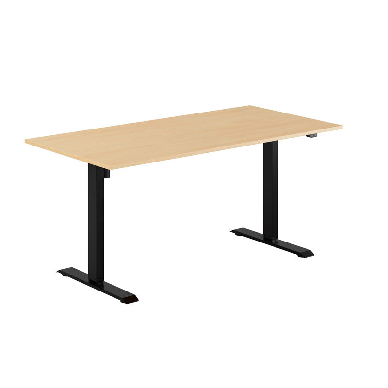 Produktbillede af EASY Hæve/Sænkebord m/1 motor 160x80cm Bøg-sort på tilbud