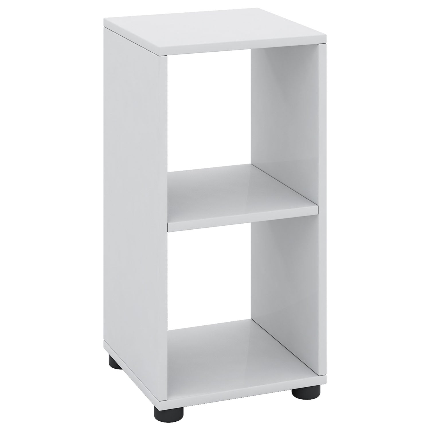 Produktbillede af Benas-2 reol m. 1 hylde hvid træ H:63,3cm x31,2cm x 29,8cm i premium kvalitet