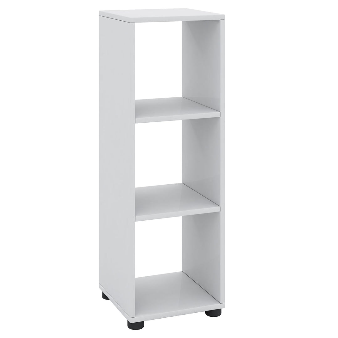 Produktbillede af Benas-3 reol m. 2 hylder hvid træ H:93cm x31cm x 30cm i premium kvalitet