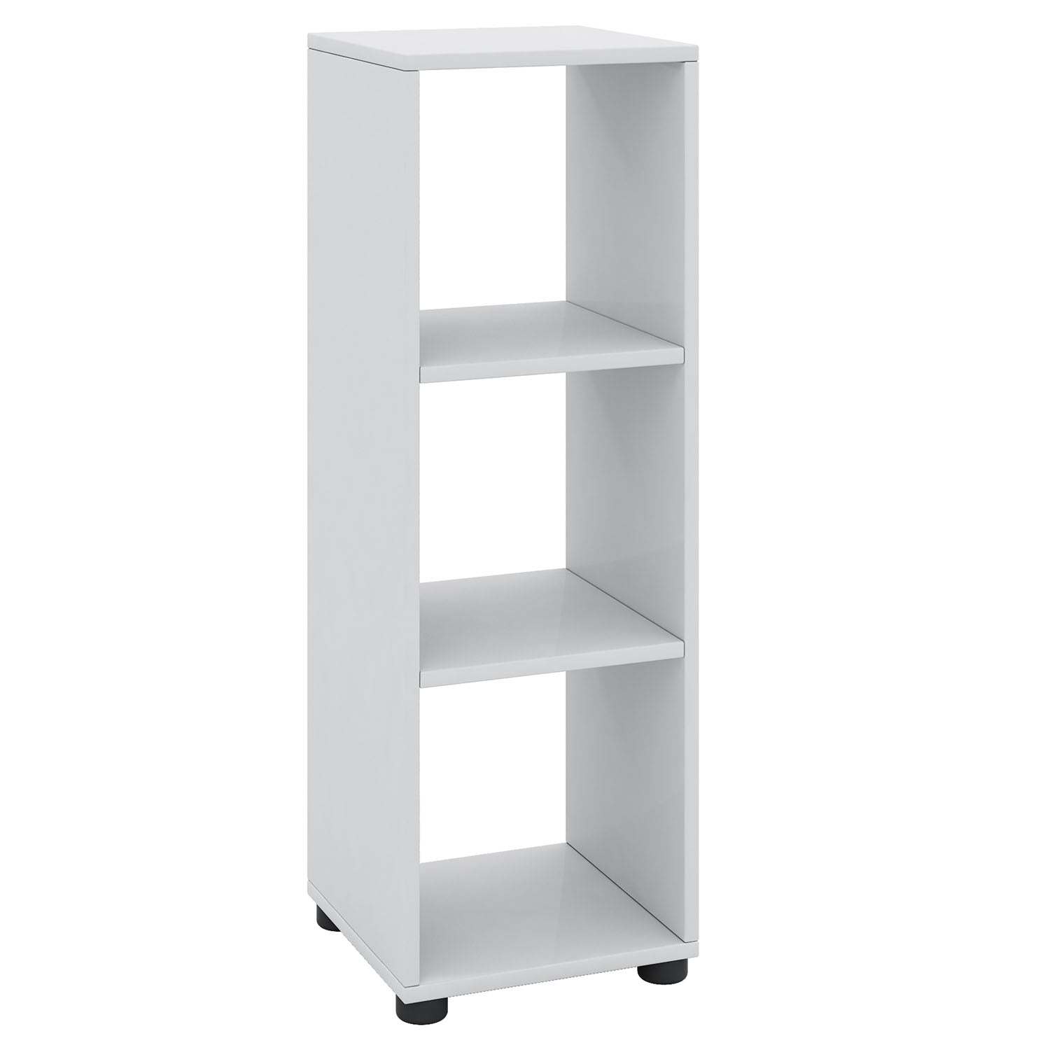 Produktbillede af Benas-3 reol m. 2 hylder hvid træ H:93cm x31cm x 30cm i premium kvalitet