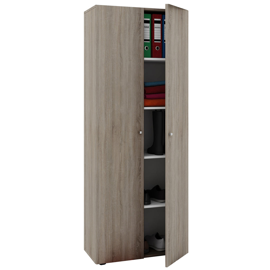 Vandol l skab m. 2 låger og 4 hylder natur træ