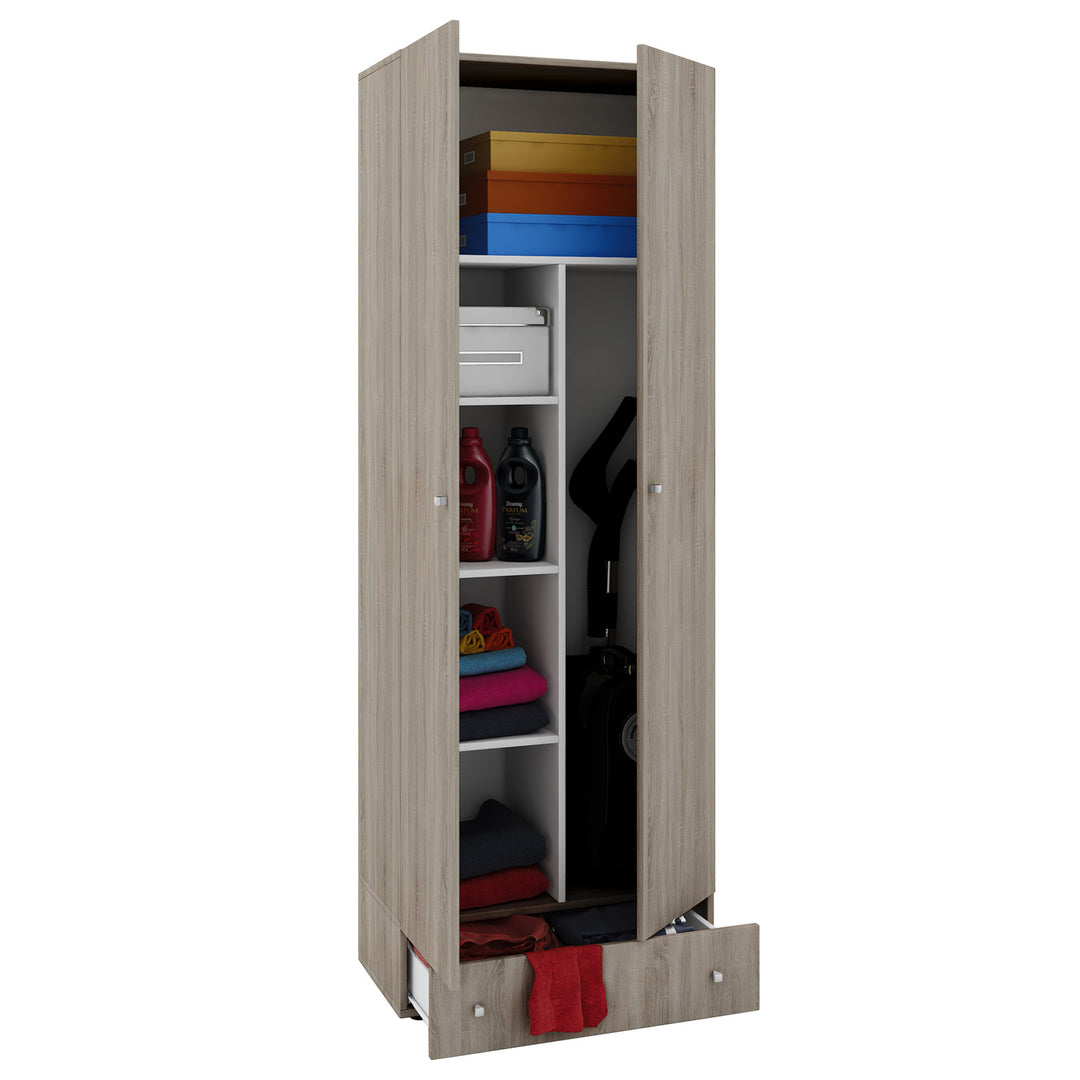 Vandol II skab m. 2 låger 4 hylder og 1 skuffe natur træ