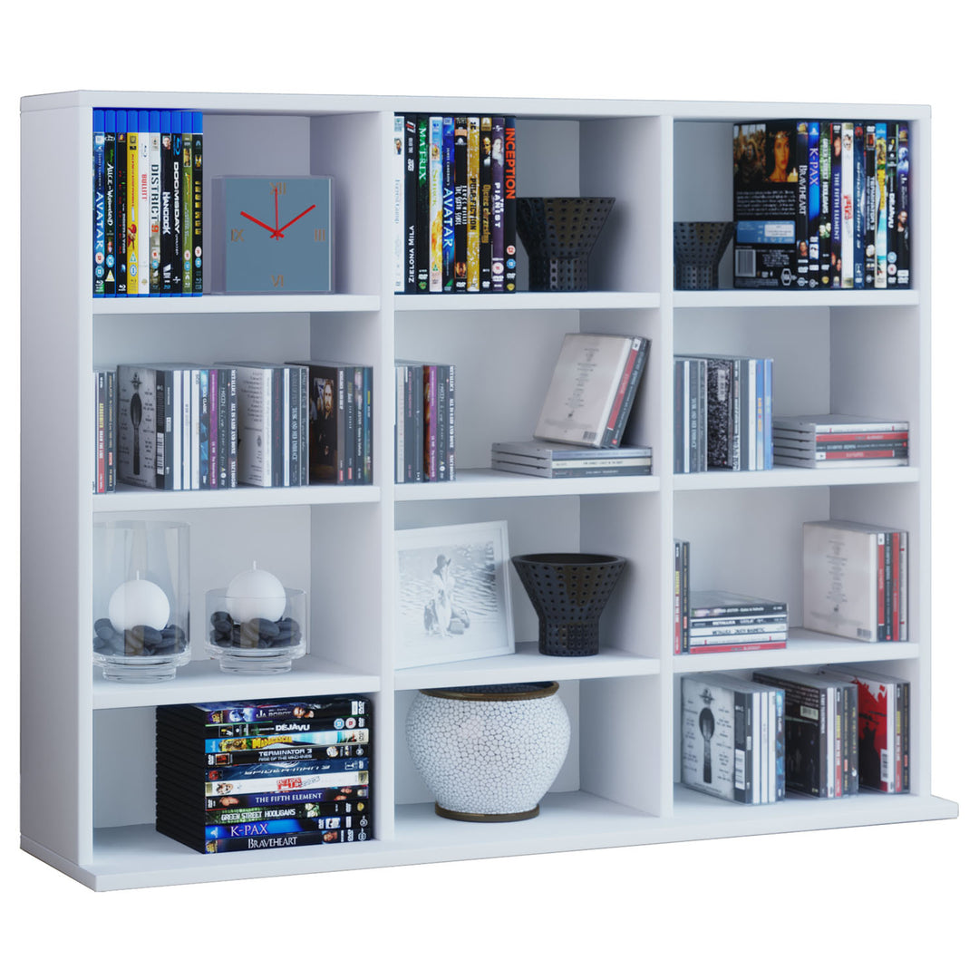 Megosa Mini reol m. 9 hylder hvid træ H:83cm x102,1cm x 23cm
