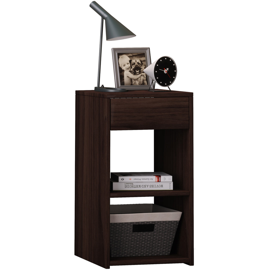 Sledo Maxi sengebord m. 2 hylder og 1 skuffe natur træ