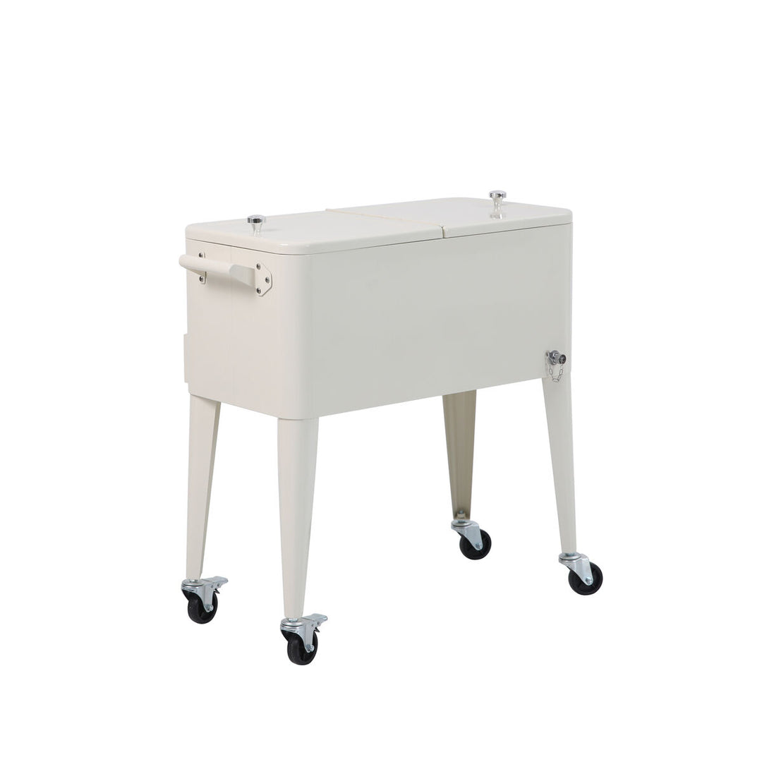 Produktbillede af Icy køleboks på hjul Beige på tilbud