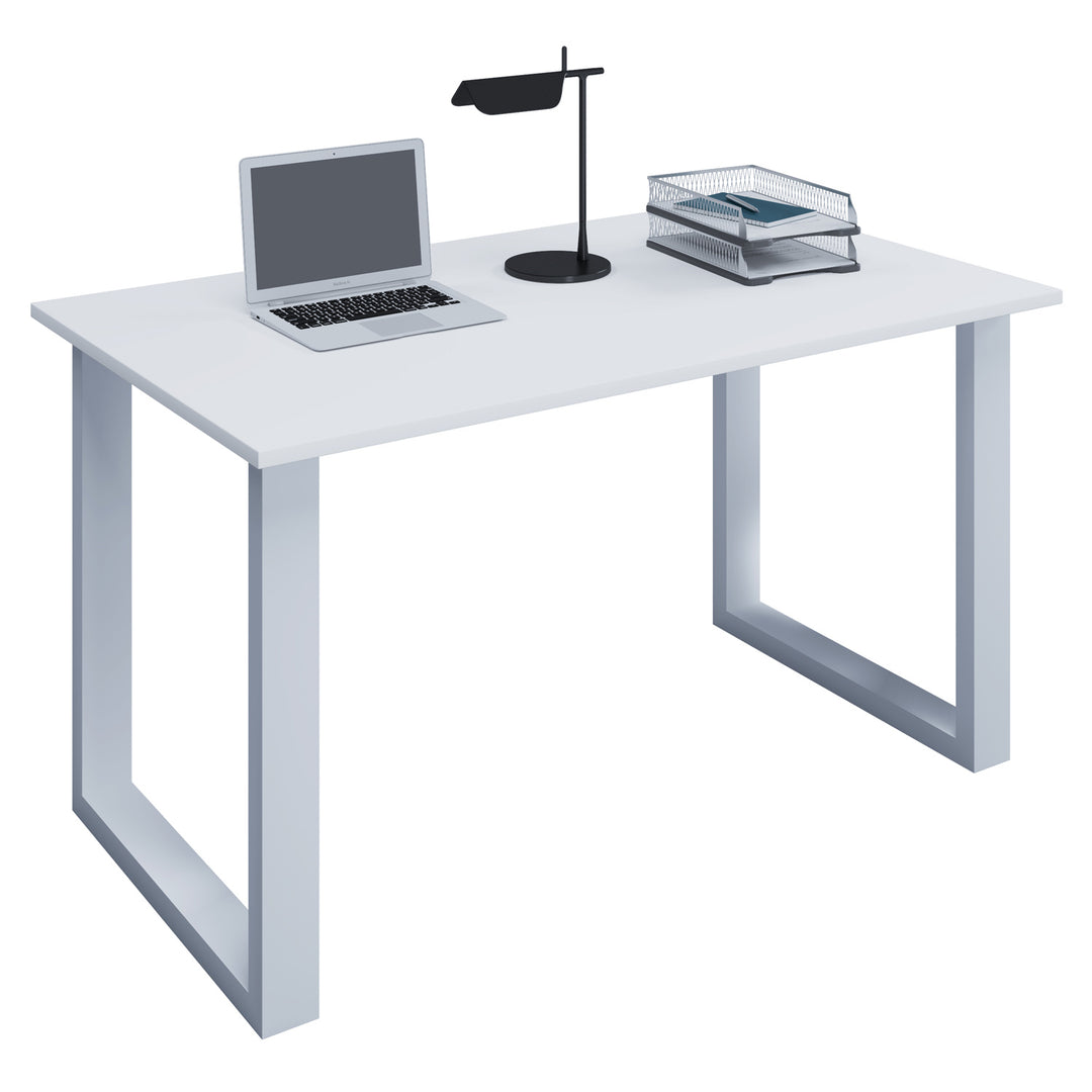 Lona U-feet skrivebord hvid træ og metal 140x80