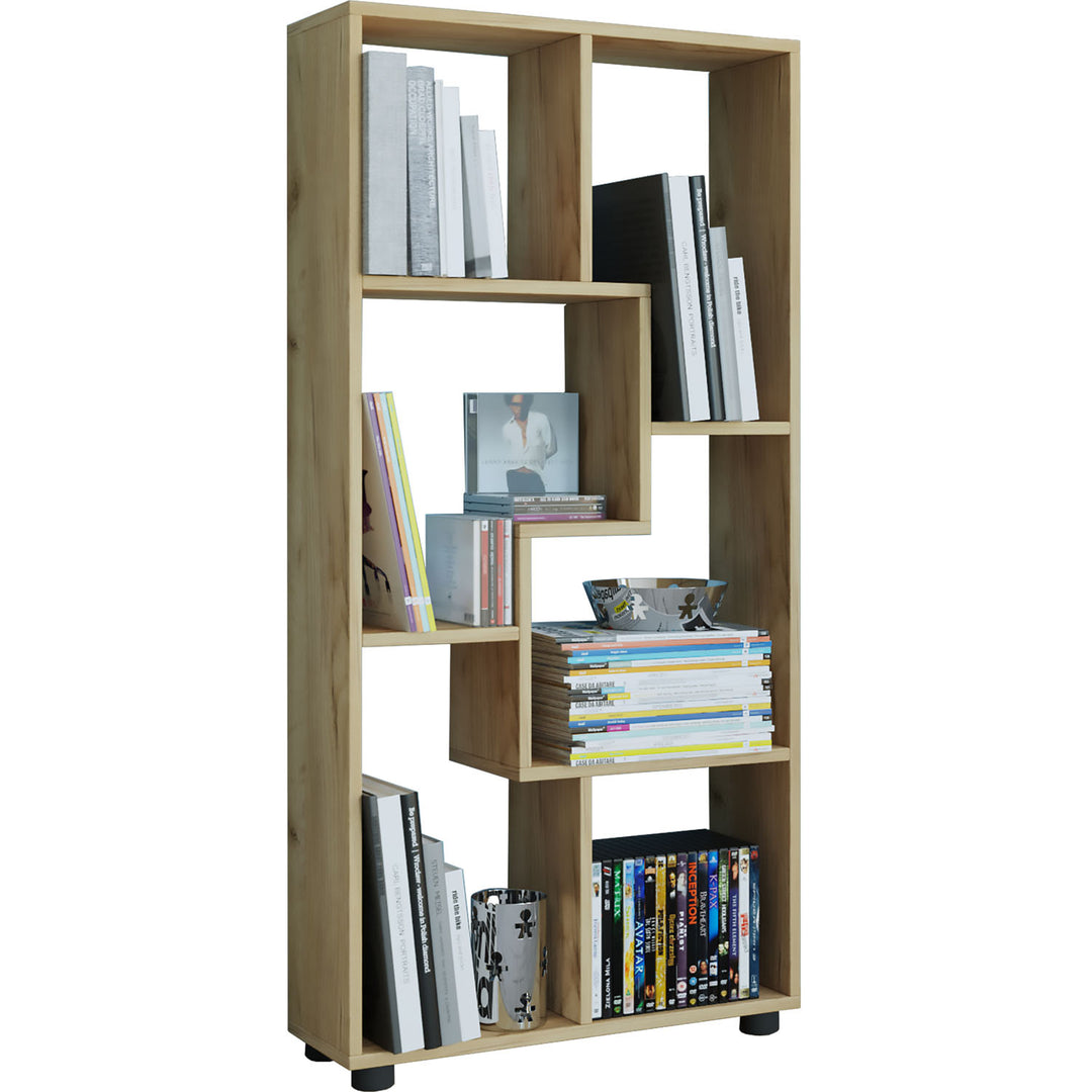 Blina reol m. 6 rum natur træ H:119cm x60cm x 20cm