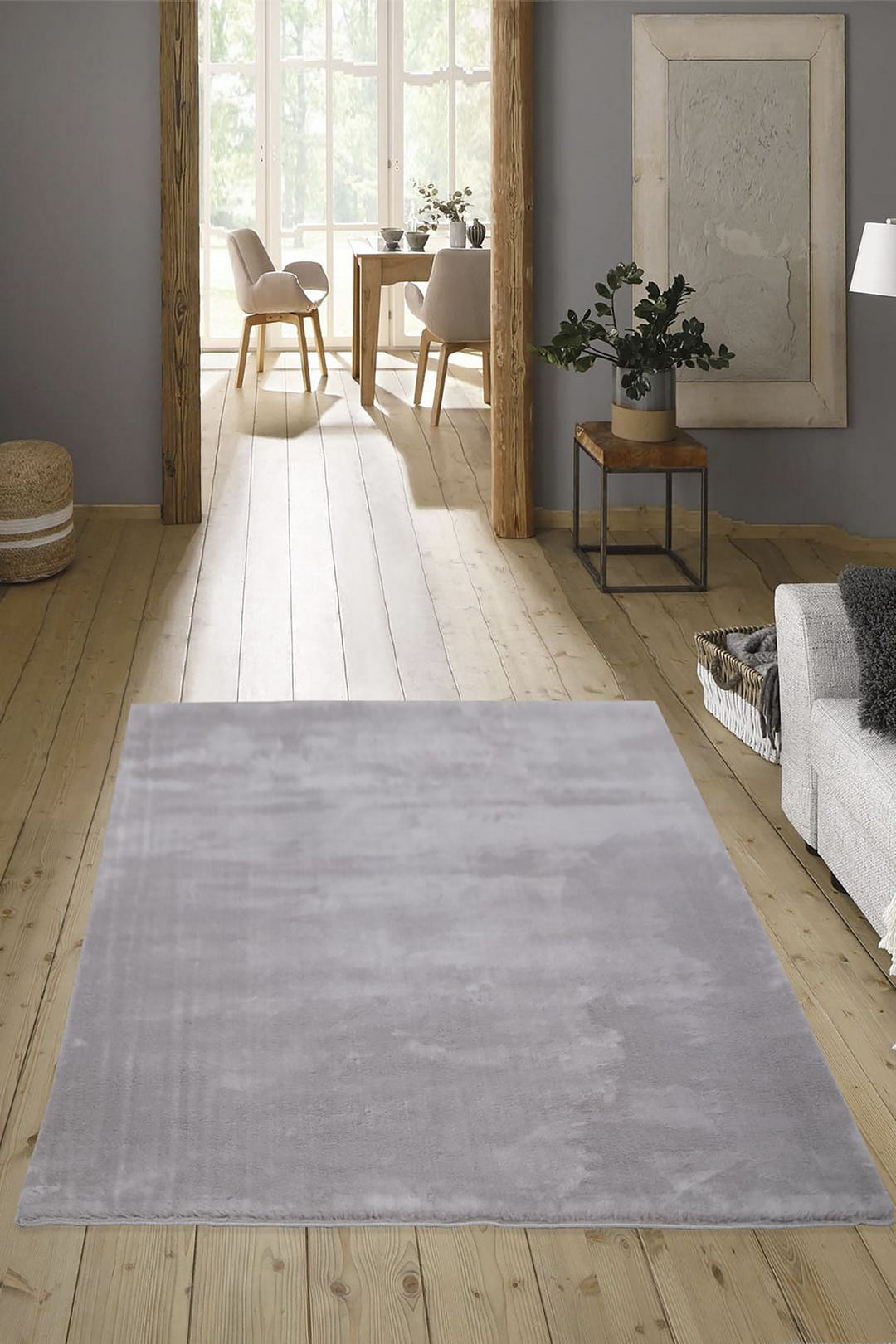 TEPPI HMFPUFY-3 gulvtæppe rektangulær grå polyester 40x60