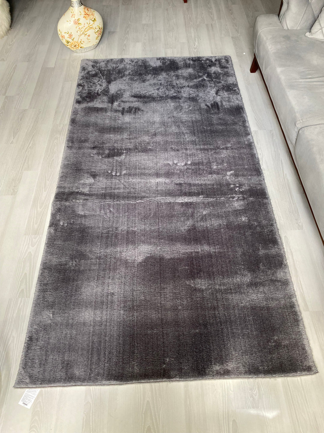 TEPPI HMFPUFY-4 gulvtæppe rektangulær antracitgrå polyester 40x60