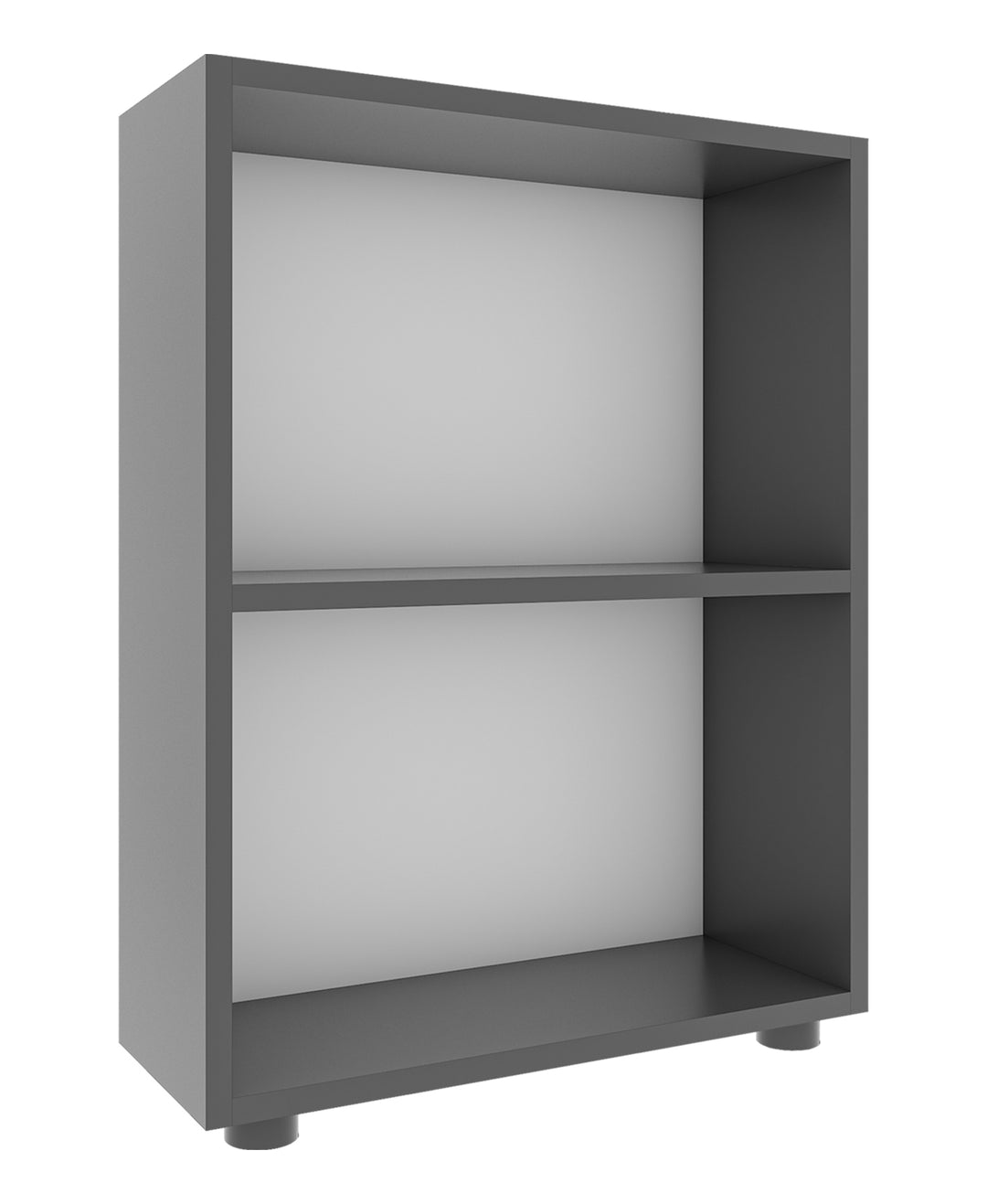VCM NORDIC Bulas 2-rum reol m. 1 hylde hvid og antracitgrå træ H:72cm x55cm x 20cm