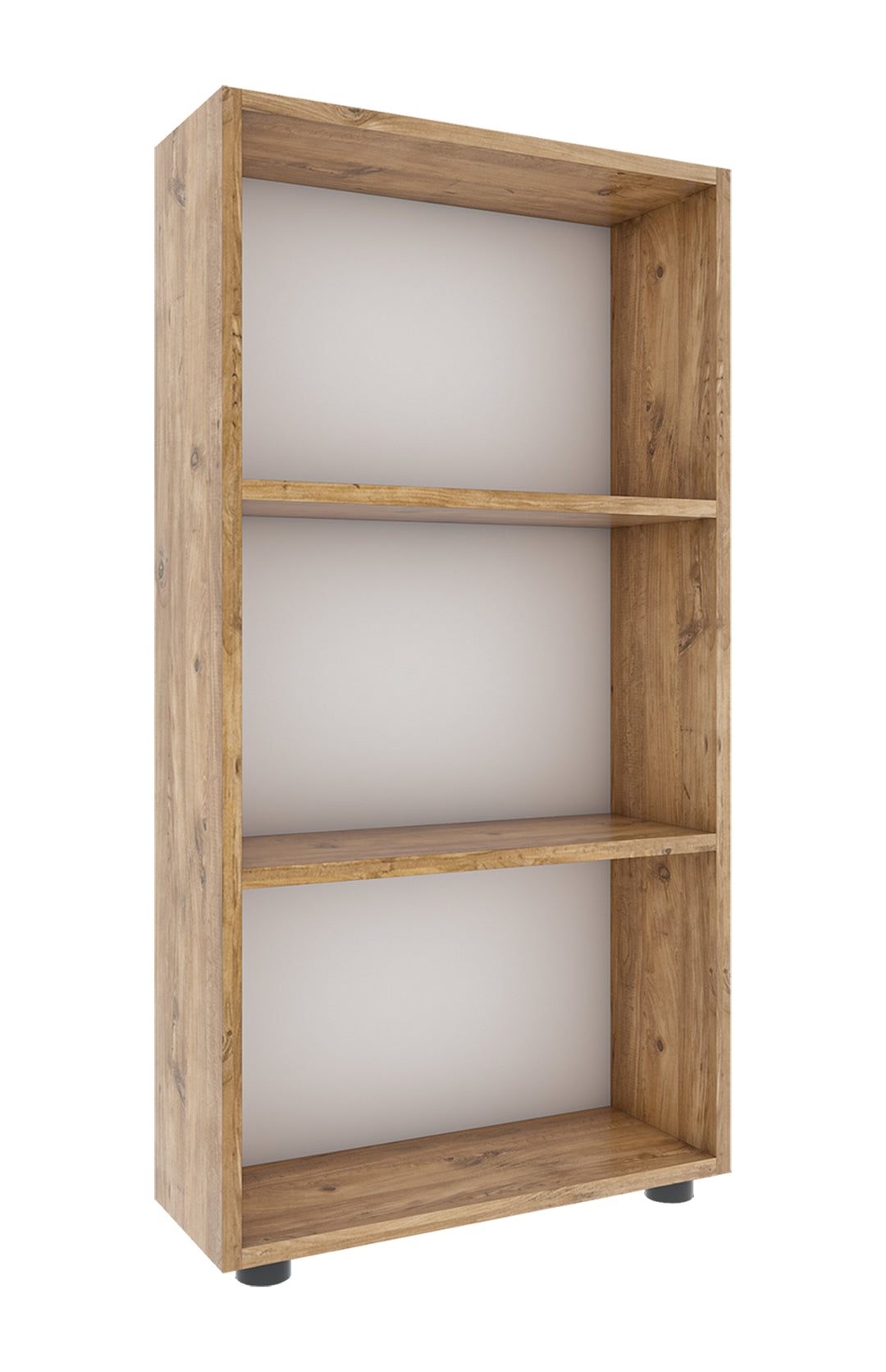 VCM NORDIC Bulas 3-rum reol m. 2 hylder hvid og natur træ H:108cm x56cm x 20cm