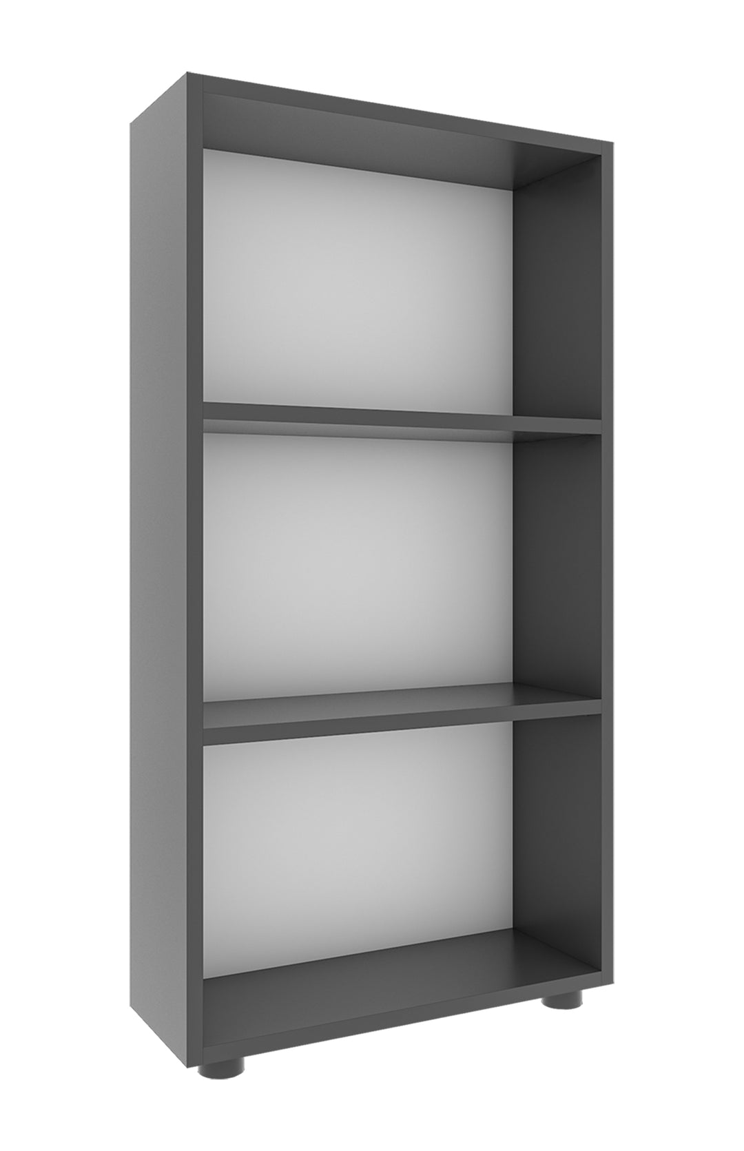 VCM Nordic VCM NORDIC Bulas 3-rum reol m. 2 hylder hvid og antracitgrå træ H:108cm x56cm x 20cm