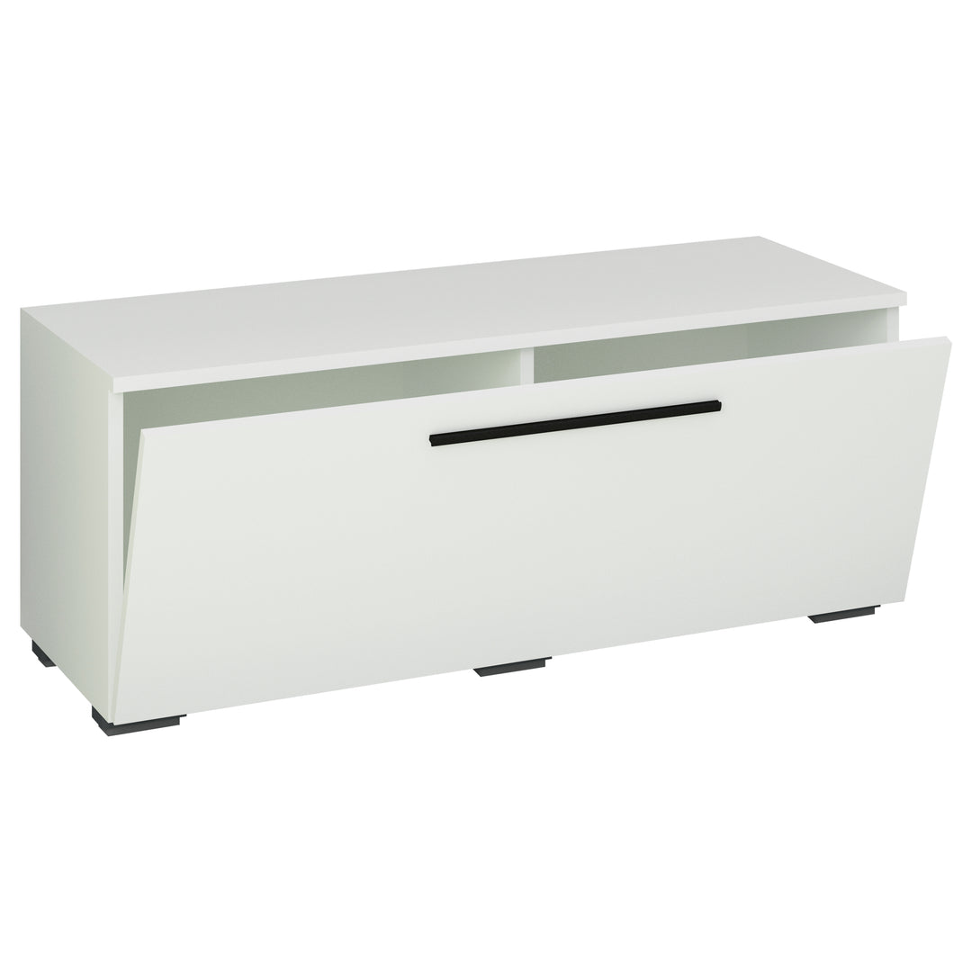 VCM NORDIC Arila S TV-bord m. 1 låge og 2 rum hvid træ 110x30