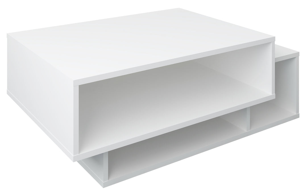 VCM NORDIC Runila sofabord m. 3 rum hvid træ 88x50