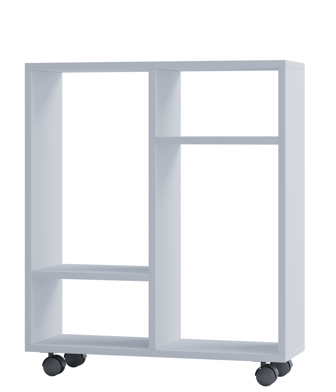 VCM NORDIC Dremala reol m. 2 hylder og hjul hvid træ H:65cm x60cm x 20cm