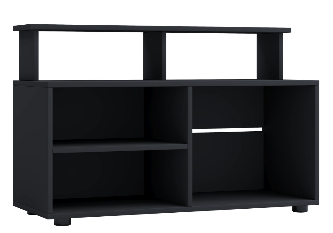 VCM NORDIC Balanisa TV-bord m. 5 åbne rum sort træ 90x36