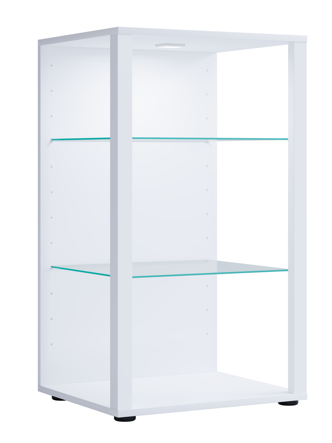 VCM NORDIC Glasol XXL vitrineskab m. 2 glashylder hvid træ