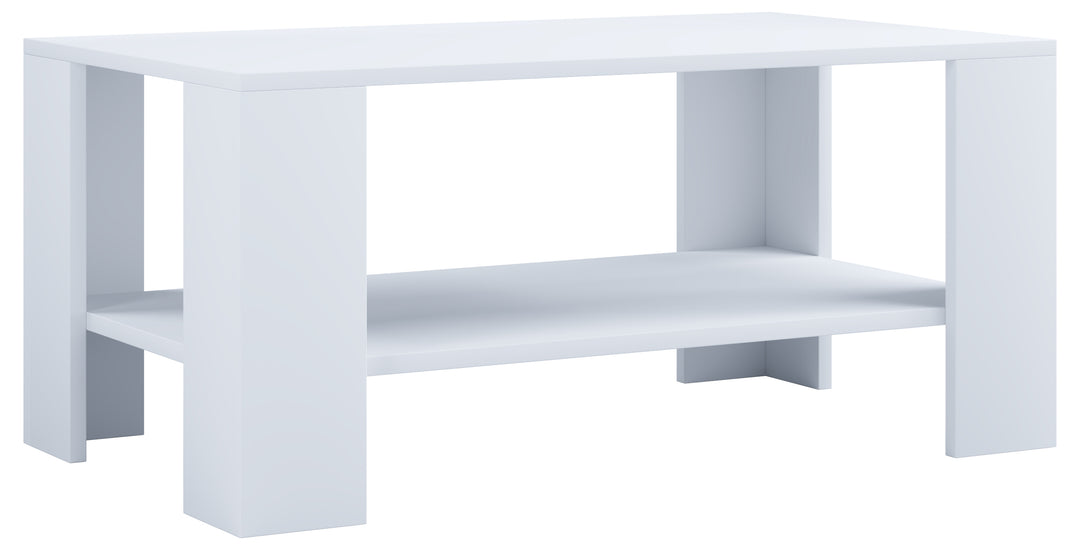 VCM NORDIC Dalus sofabord m. 1 hylde hvid træ 90x41