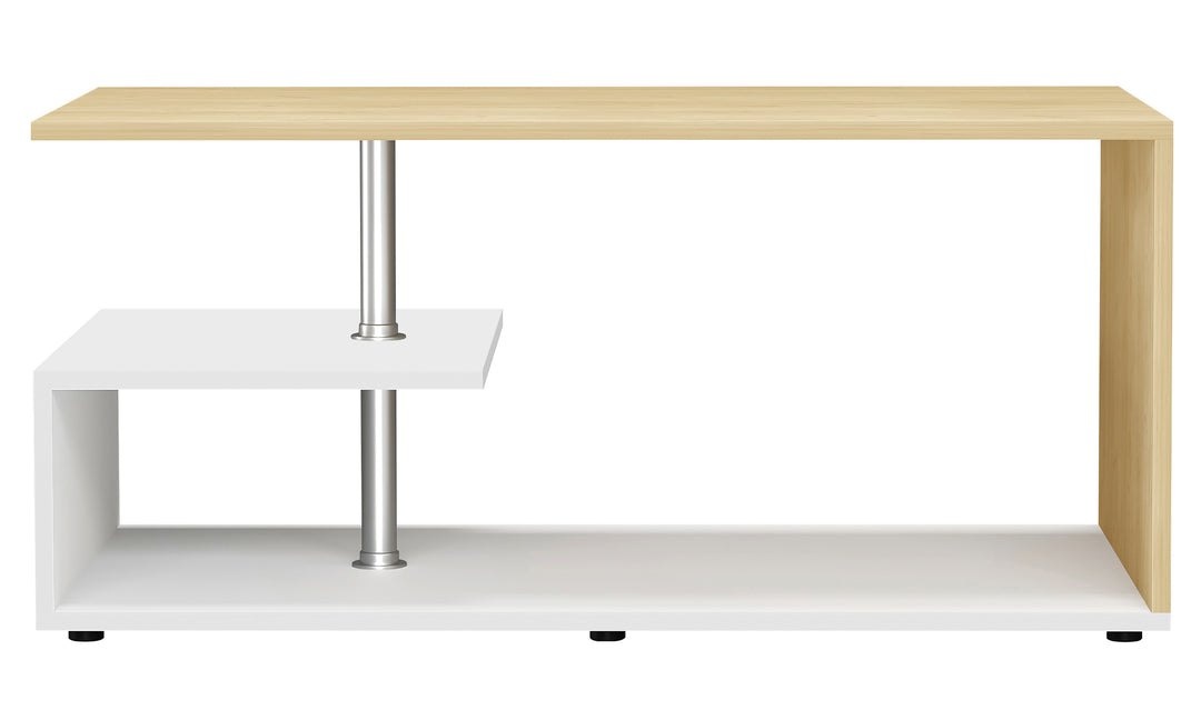 VCM NORDIC Maliso M sofabord m. 1 hylde natur/hvid træ 91x53