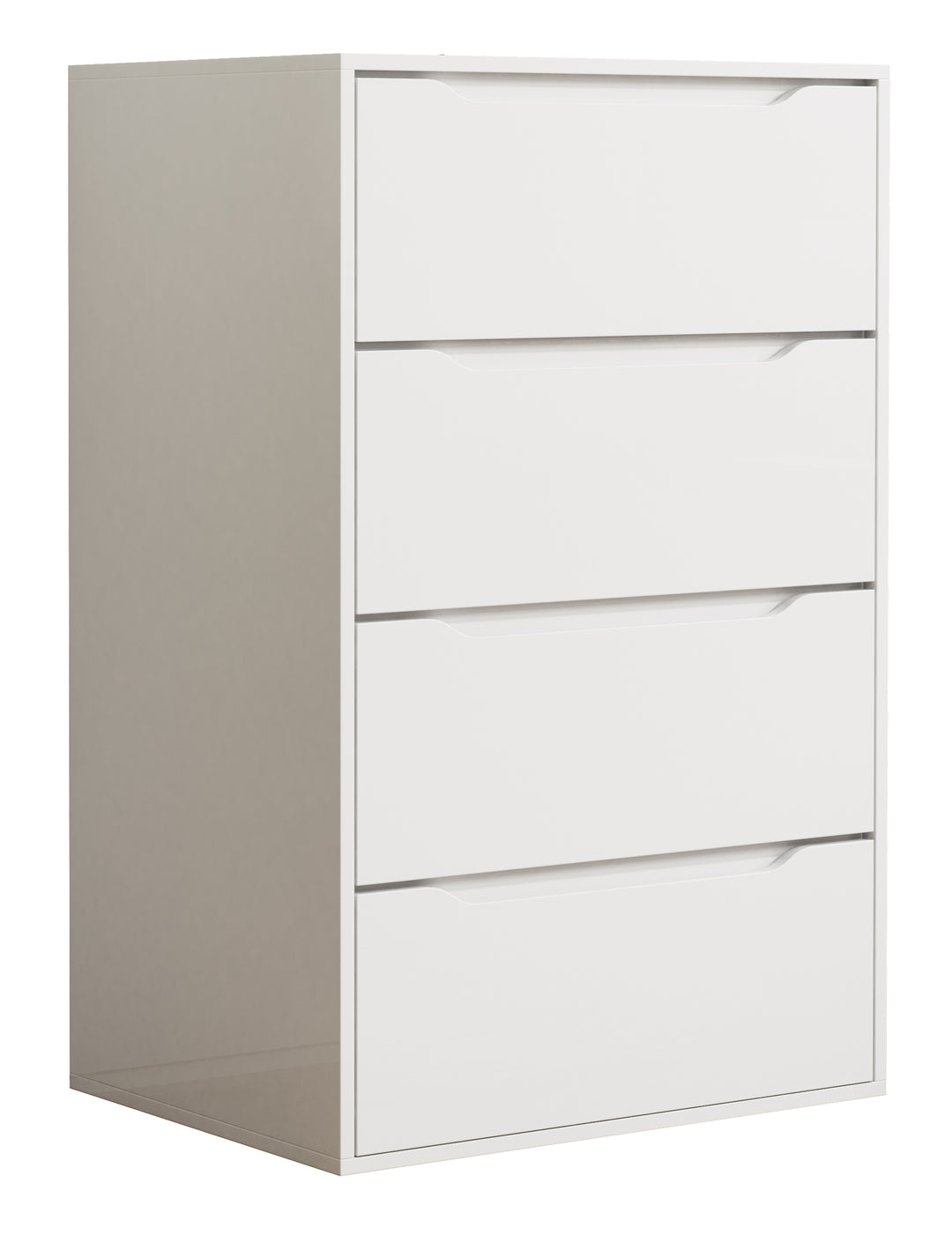 VCM NORDIC Malira XL kommode m. 4 skuffer hvid træ