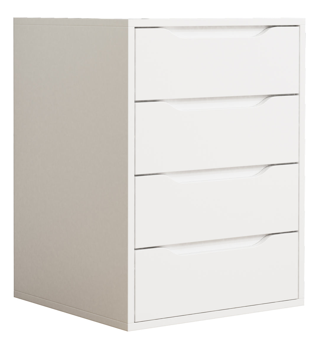 VCM NORDIC Malira M sengebord m. 4 skuffer hvid træ 46x42