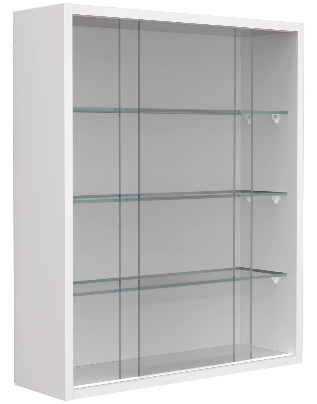 Produktbillede af VCM NORDIC Drivalo M vægskab m. 2 skydelåger og 3 hylder glas og hvid træ i premium kvalitet