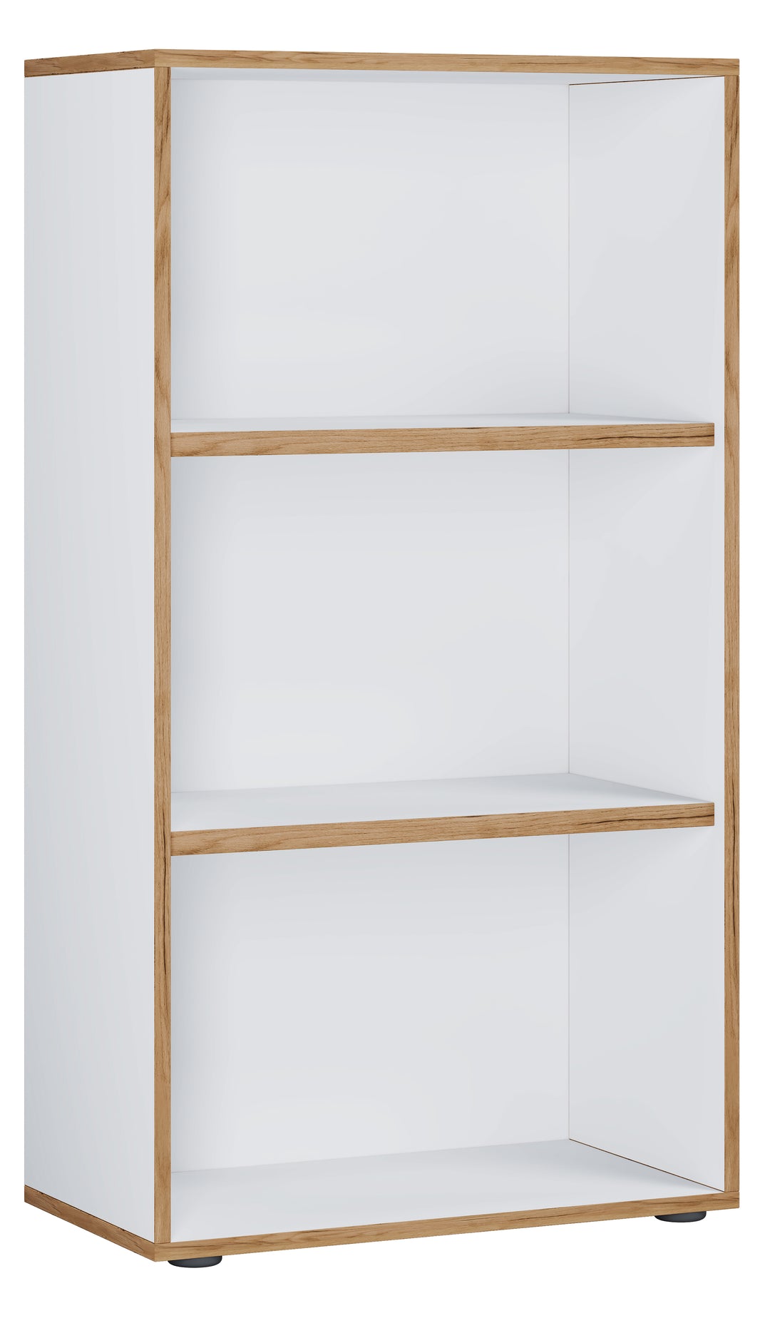 VCM NORDIC Salia B60 kontorreol m. 2 justerbare hylder hvid og natur træ